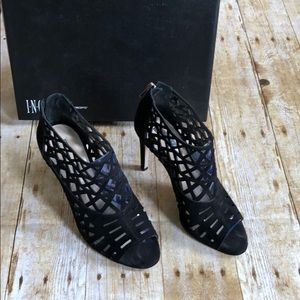 Sexy black I-N-C heels! Silver zipper accent!